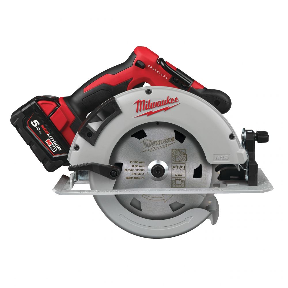 Milwaukee - Bürstenlose Akku-Handkreissäge M18 (M18 BLCS66-502X) 